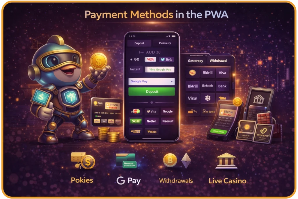 Ricky Casino payment methods on mobile — Visa, Mastercard, crypto and e-wallets in PWA cashier