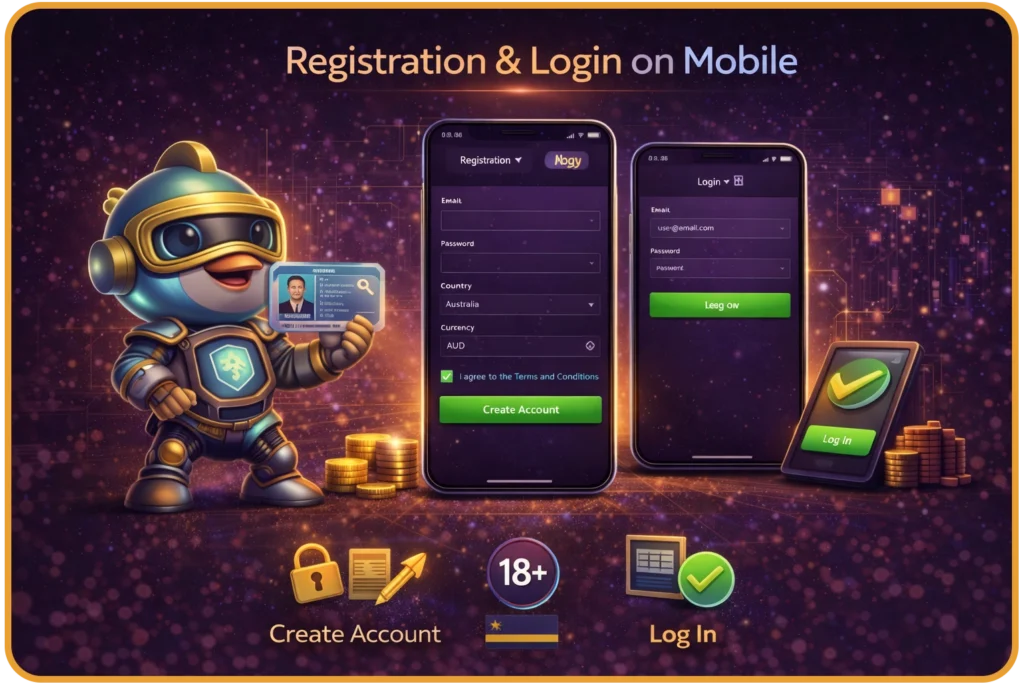 Ricky Casino registration on mobile — create account via PWA browser on Android or iPhone